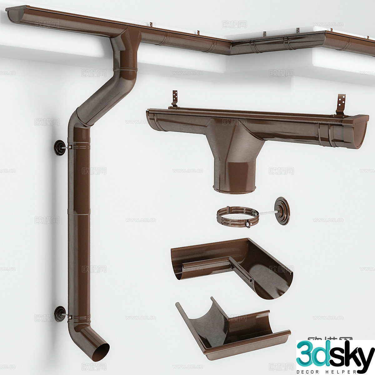 Rainwater pipe 3d model