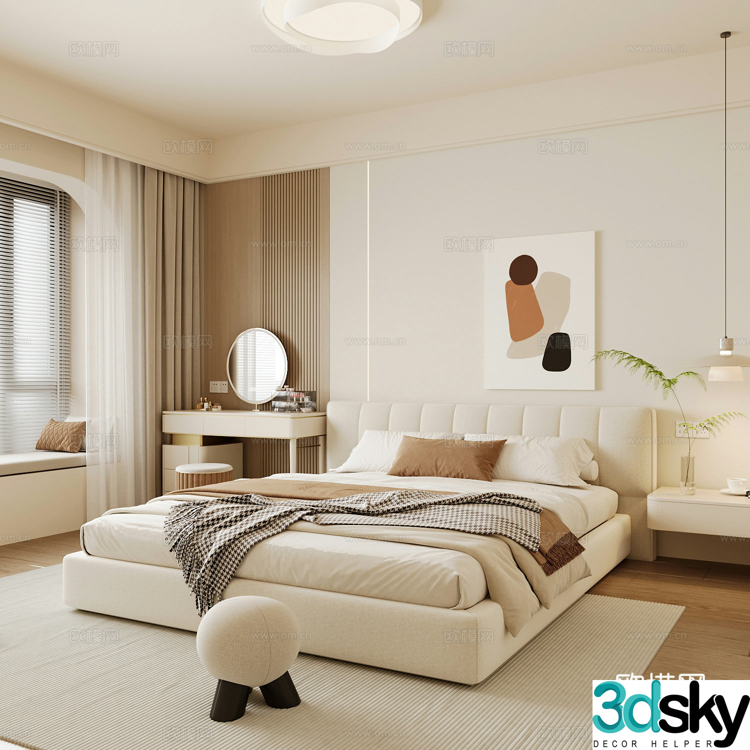 Modern home bedroom Modern bedroom Italian bedroom Simple bedroom Italian bed 3d model