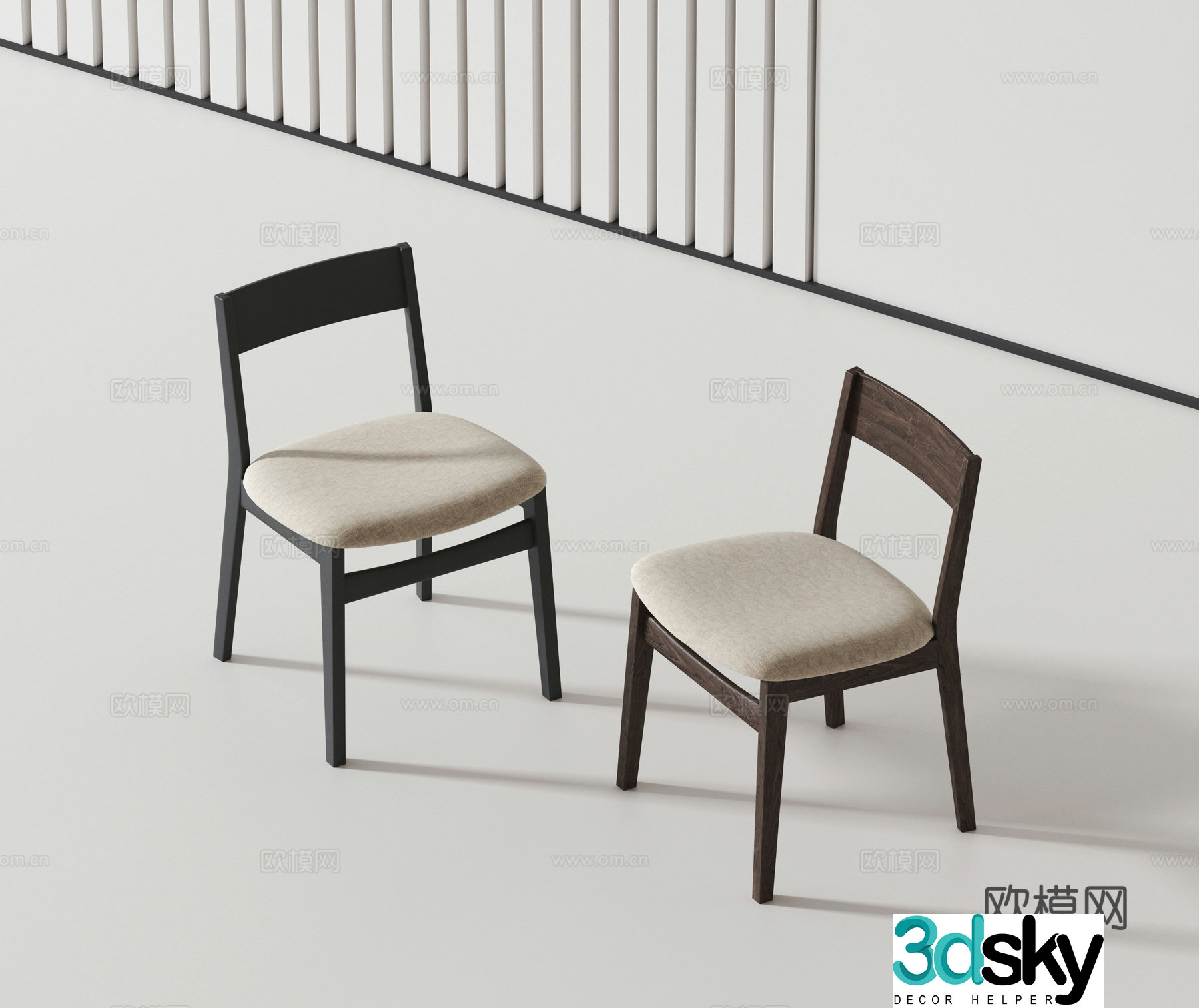 Modern single chair 3d model