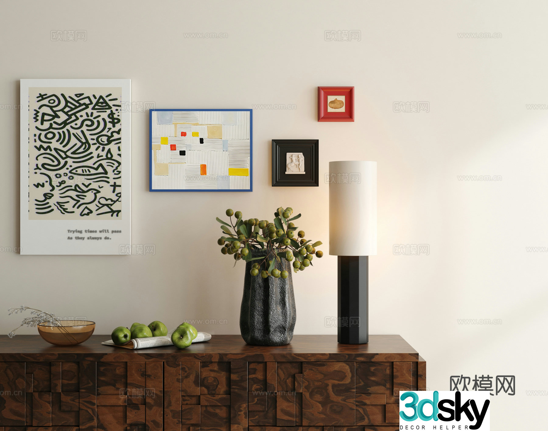 Wasabi vintage hanging paintings study hanging paintings entrance hanging paintings living room hanging paintings Wasabi wind ornaments 3D model