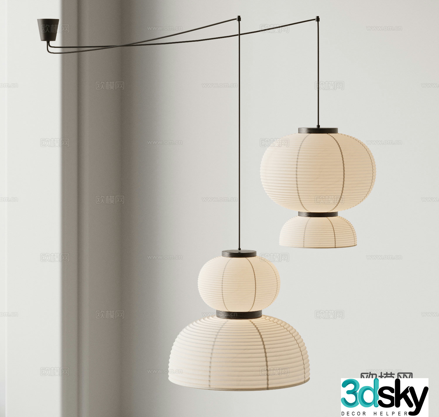 Wasabi Chandelier 3D Model