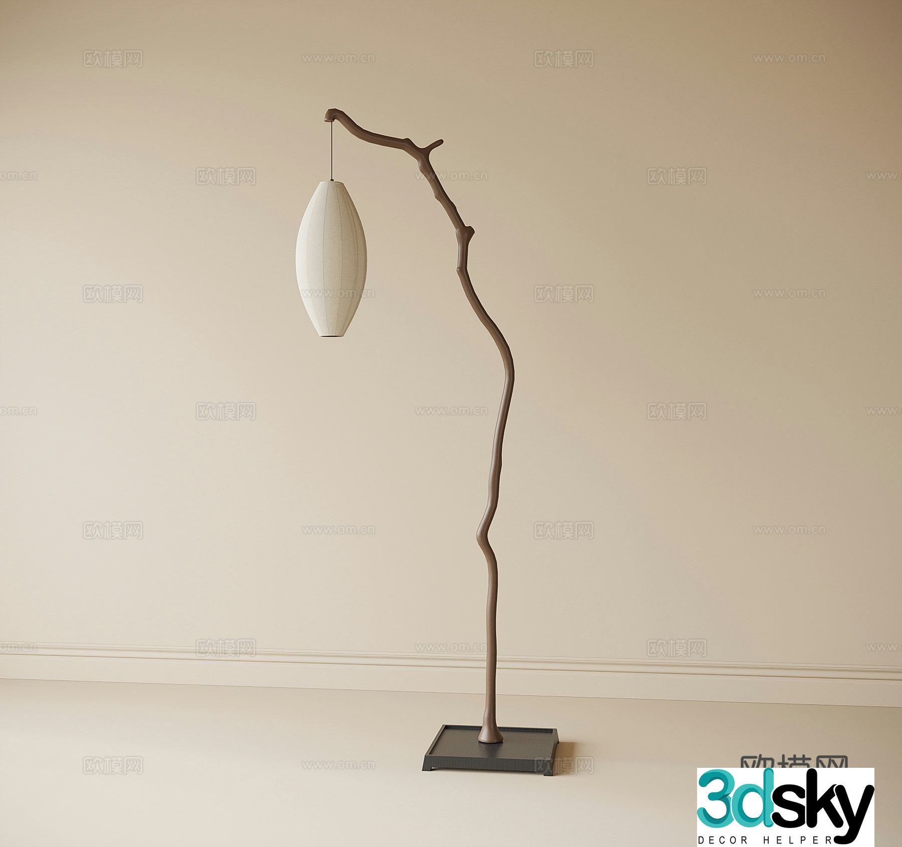New Chinese floor lamp 3D model