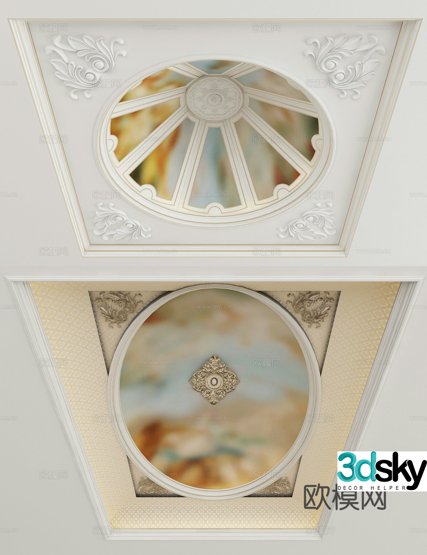 European style ceiling 3D model