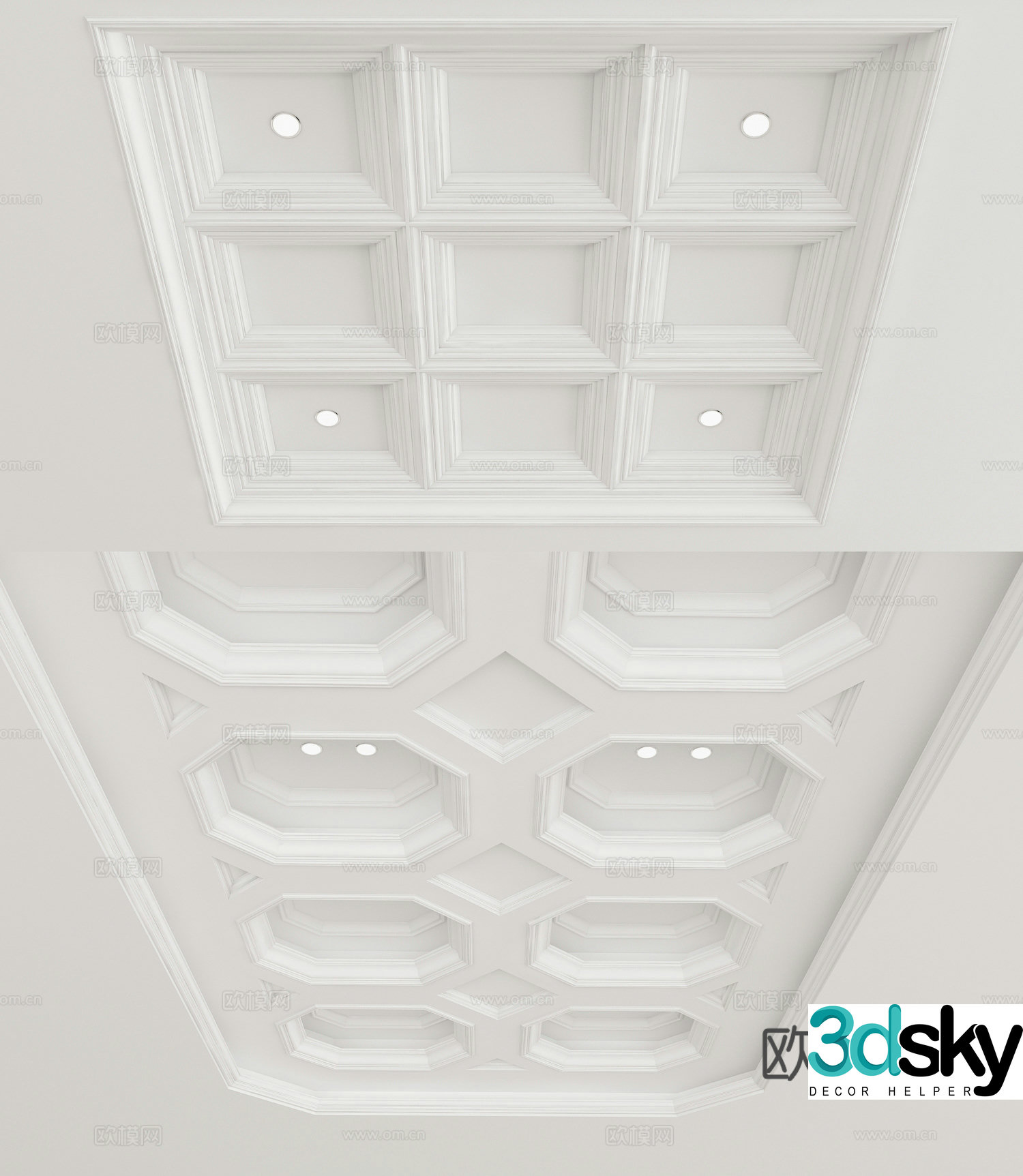 European style ceiling 3D model