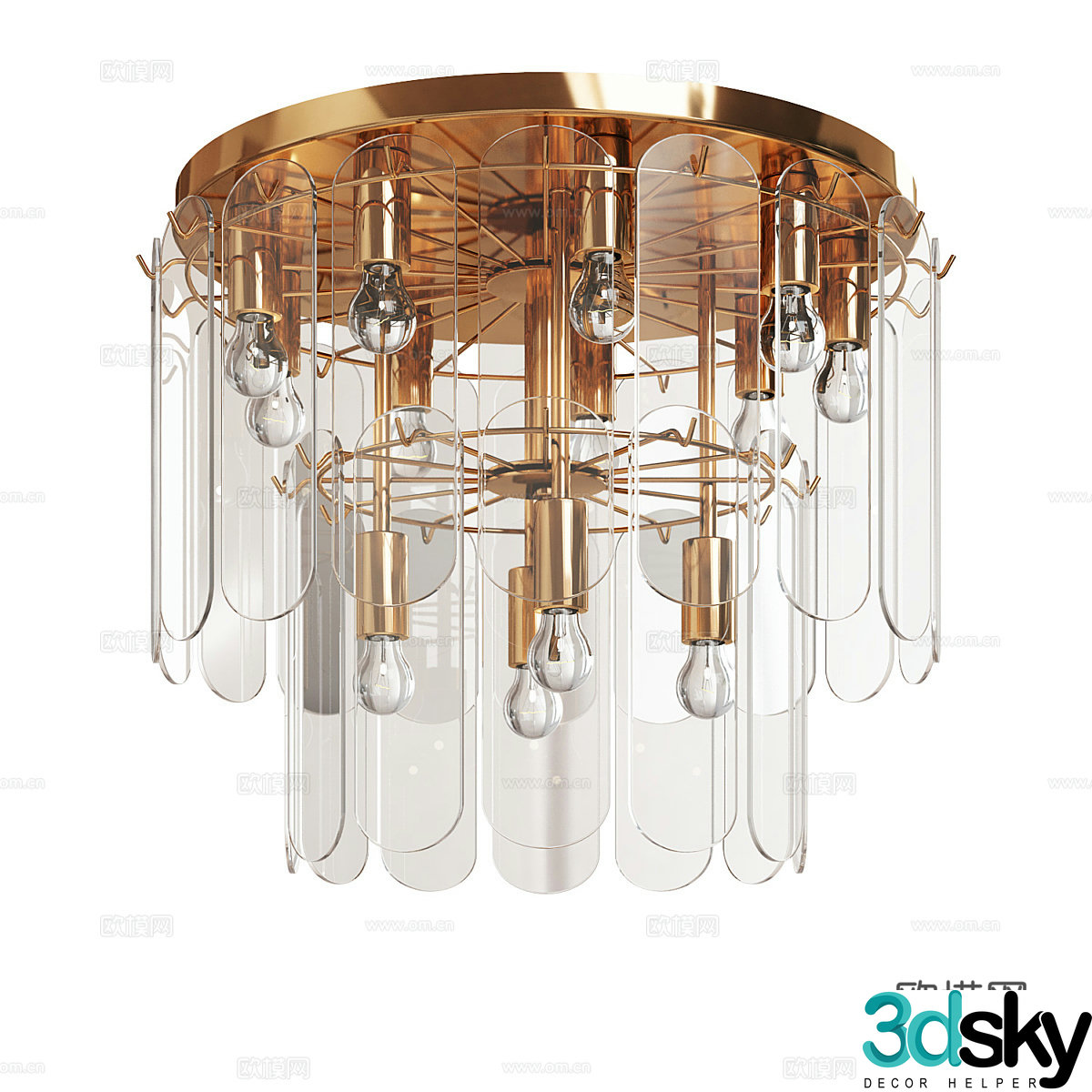 Modern simple light luxury chandeliers chandeliers simple light luxury chandeliers restaurant chandeliers decorative chandeliers lamps 3D model