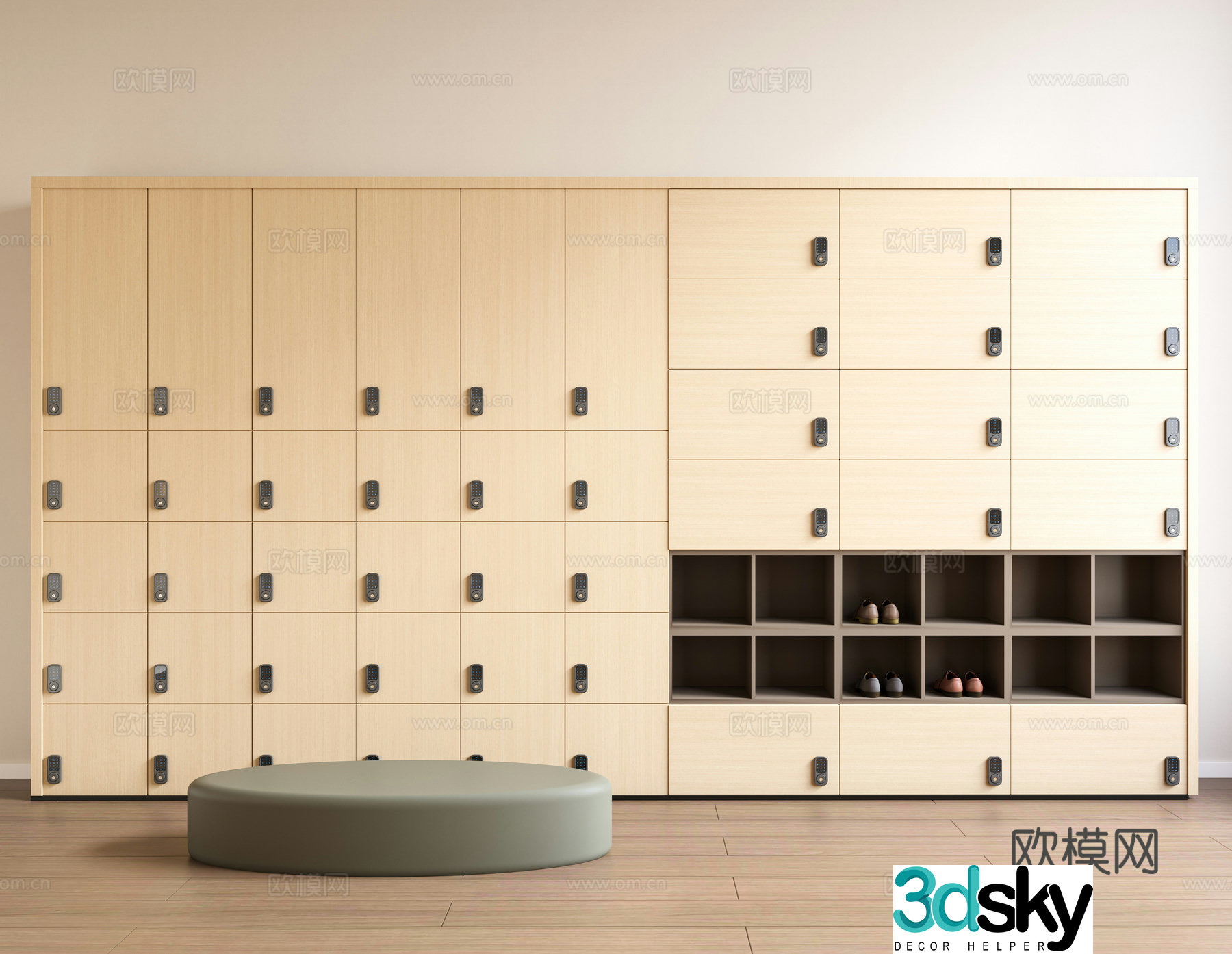 Public space storage cabinet locker storage cabinet dunzi cabinet shoe replacement cabinet shoe cabinet 3d model