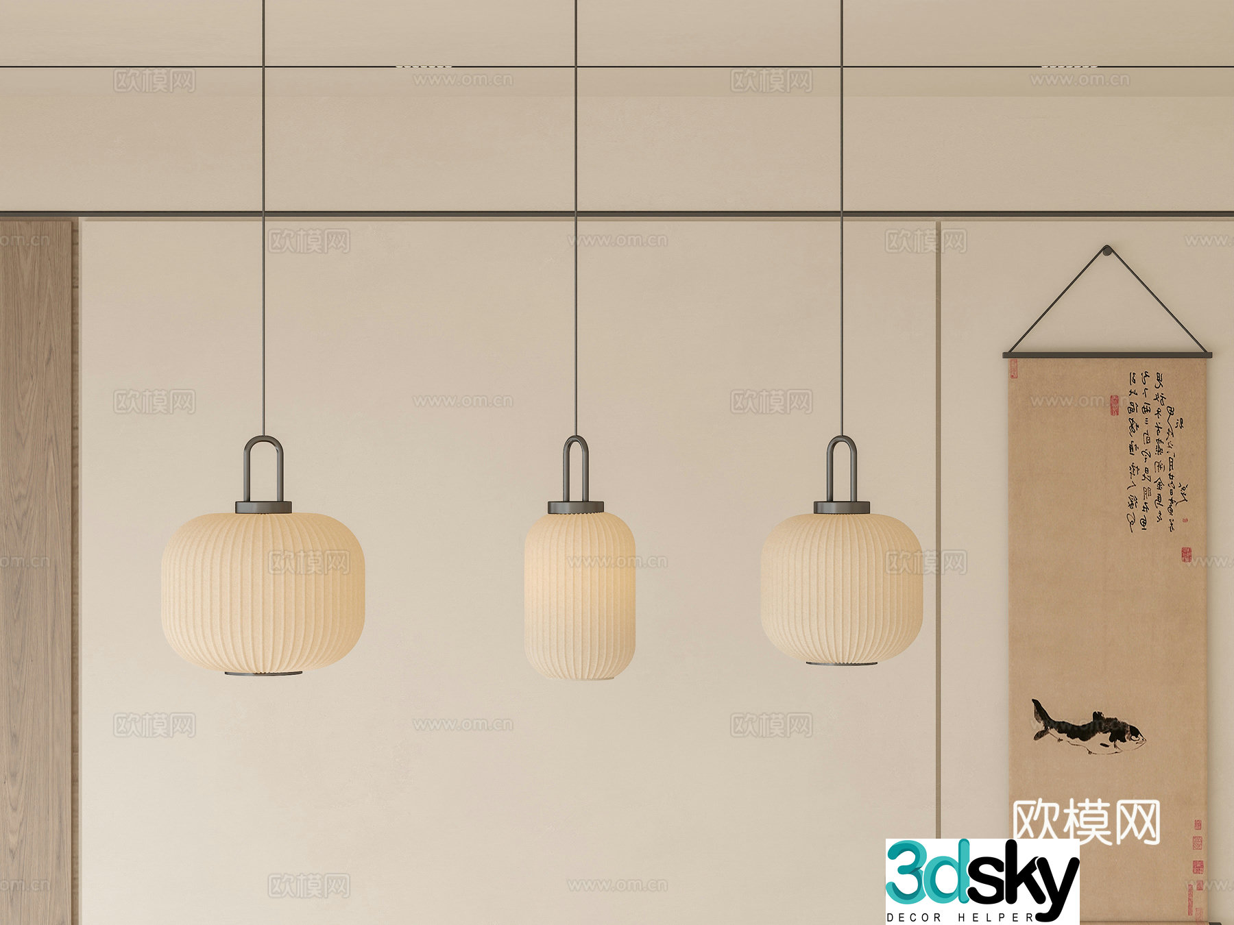 Chinese chandeliers New Chinese chandeliers Song’s aesthetic chandeliers Decorative chandeliers Bedroom Study chandeliers 3D model