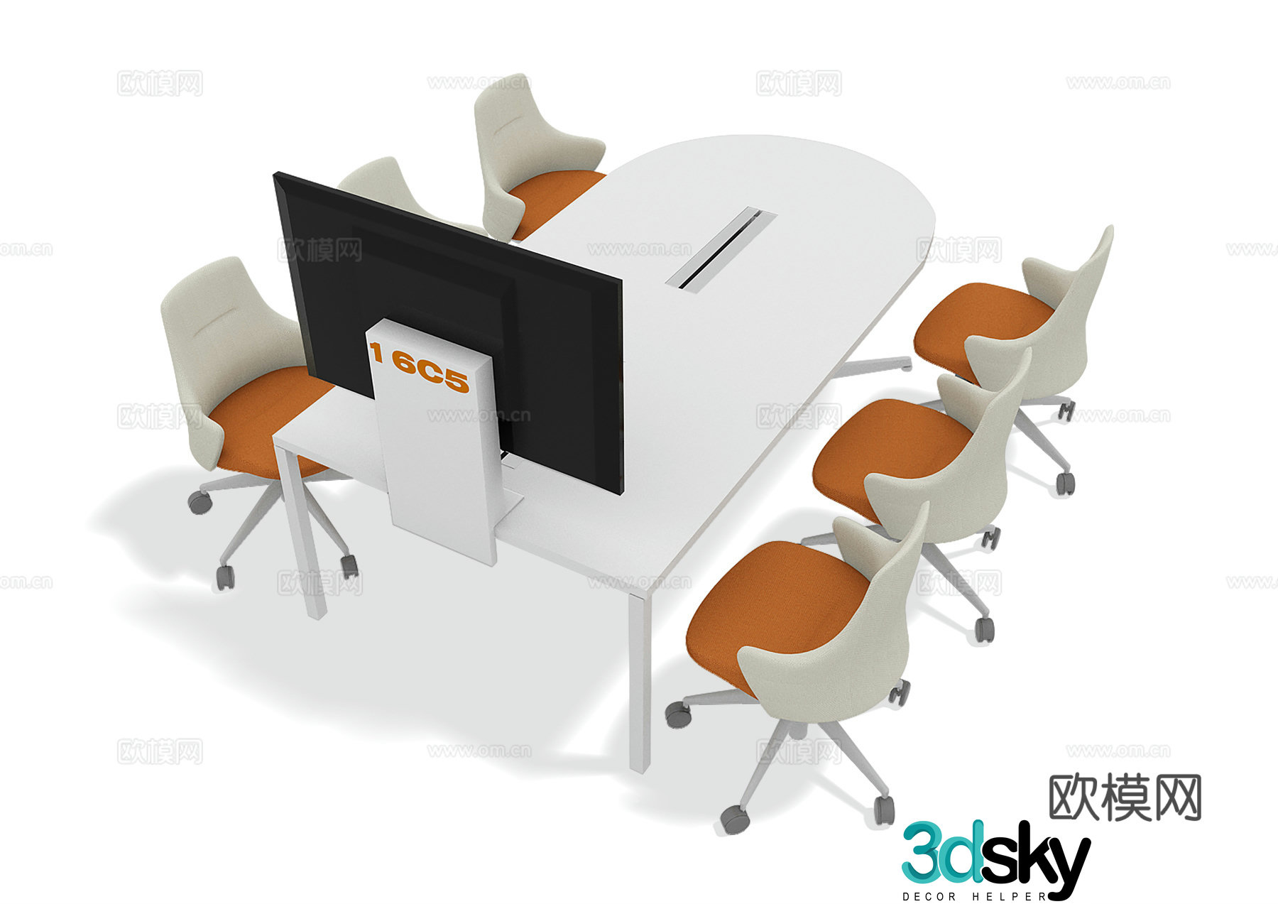 Table and chair set3d model