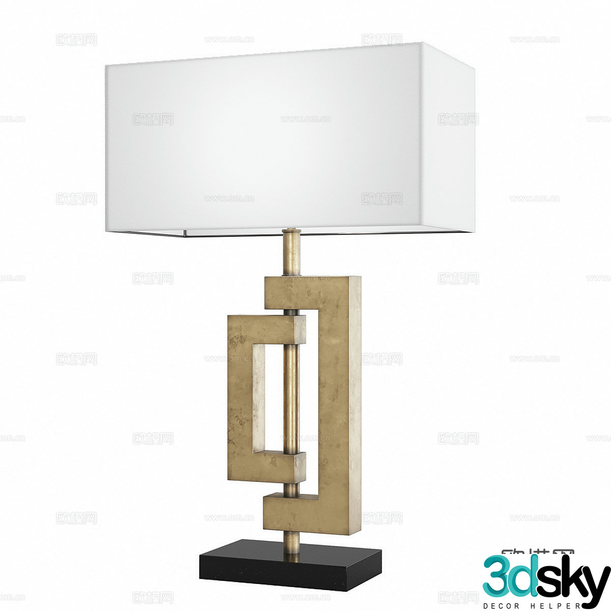 New Chinese desk lamp 3D model