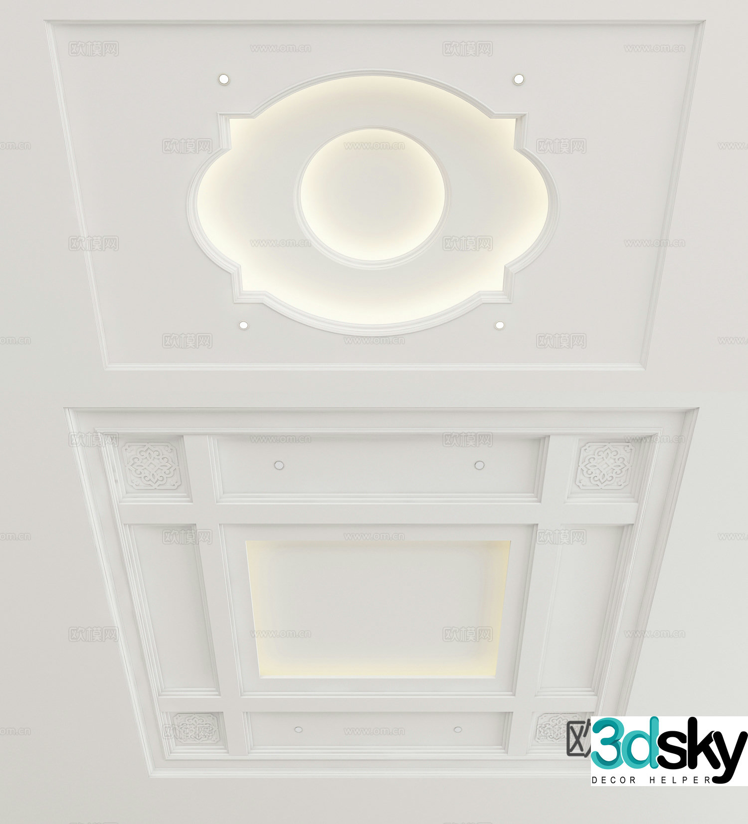 European style ceiling 3D model