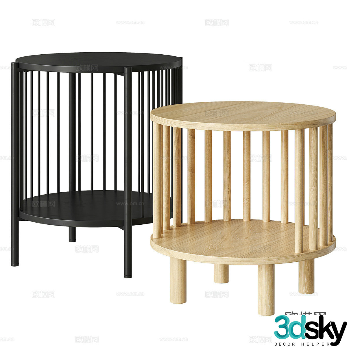 Haris Osaka Bedside Table 3D Model