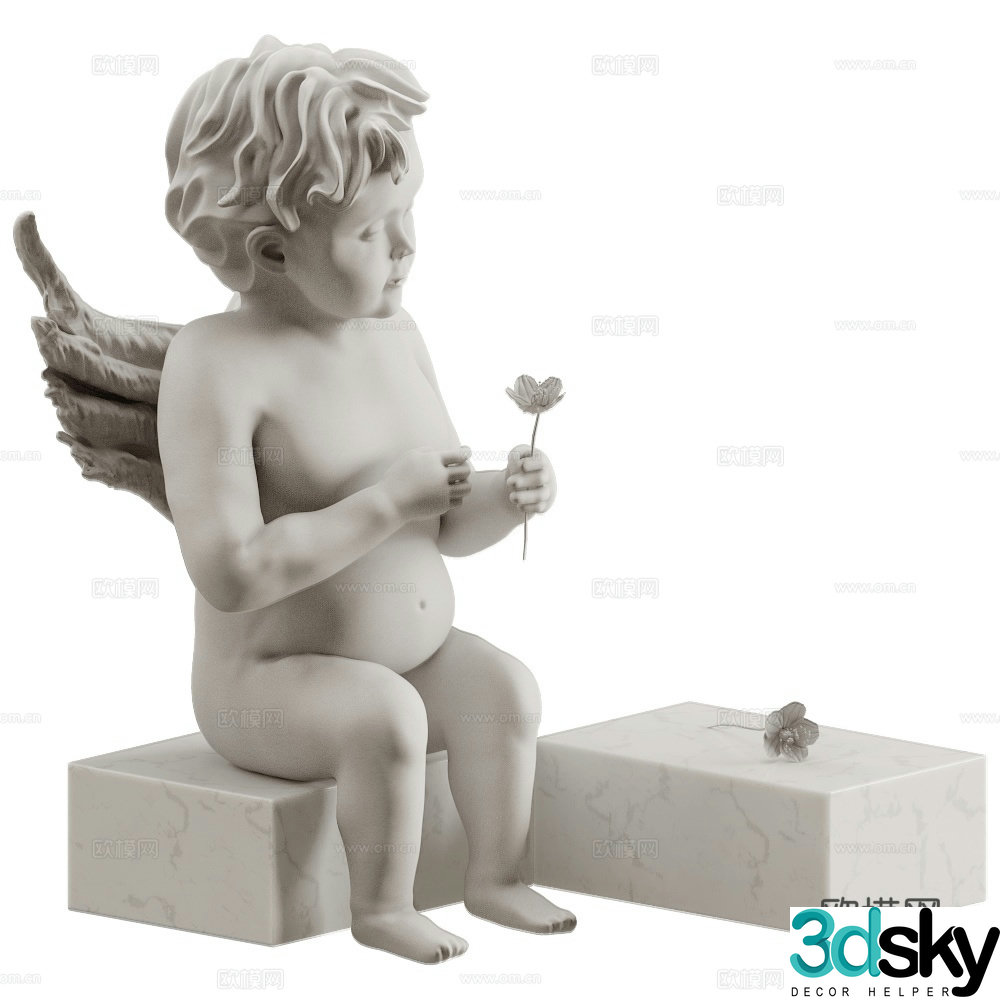 Valentine’s Day Cupid Statue Ornament Desktop Ornament Sculpture Character Sculpture 3d Model