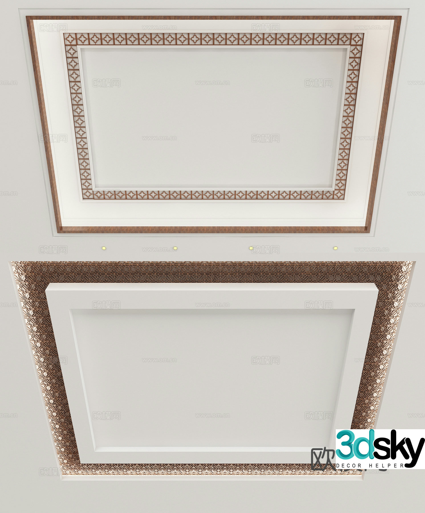 New Chinese style ceiling 3D model