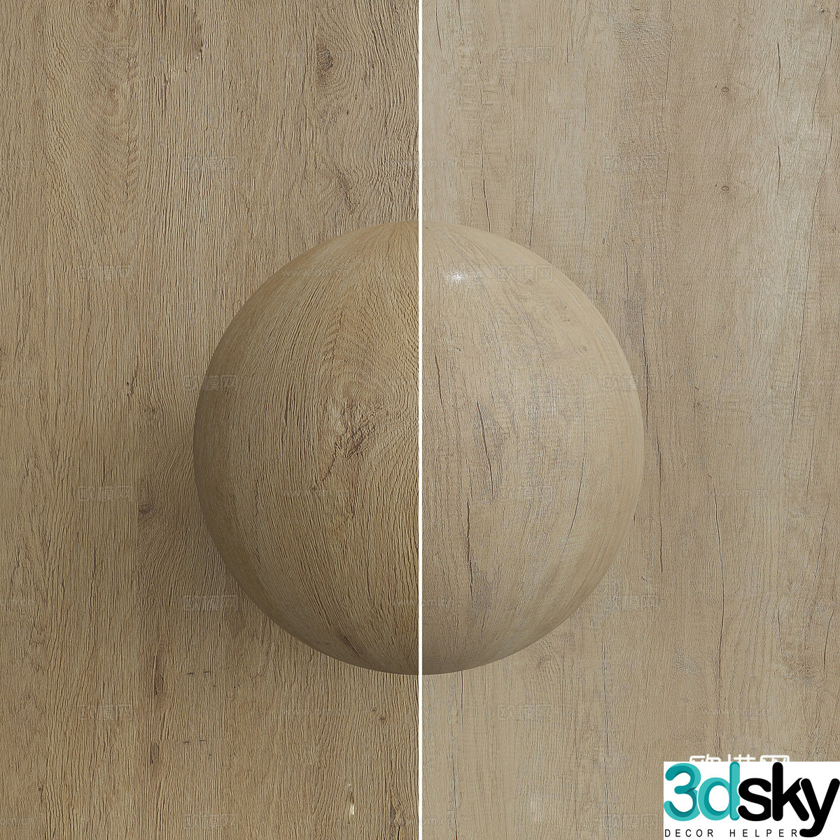 Wood grain wall panel 3d model