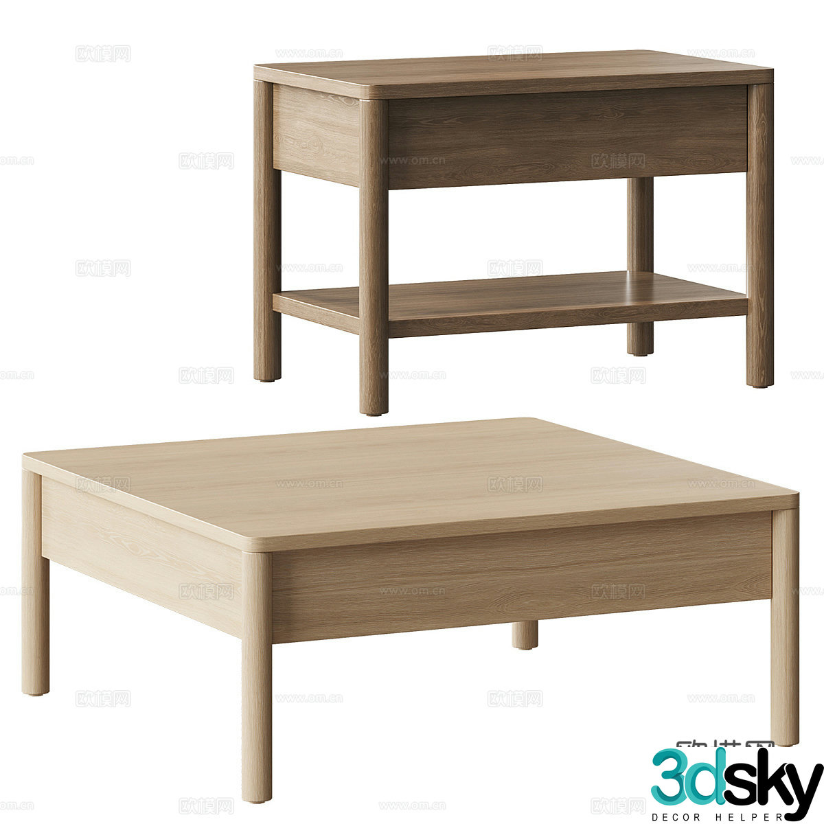 Modern Italian TONSTAD IKEA Coffee Table 3D Model