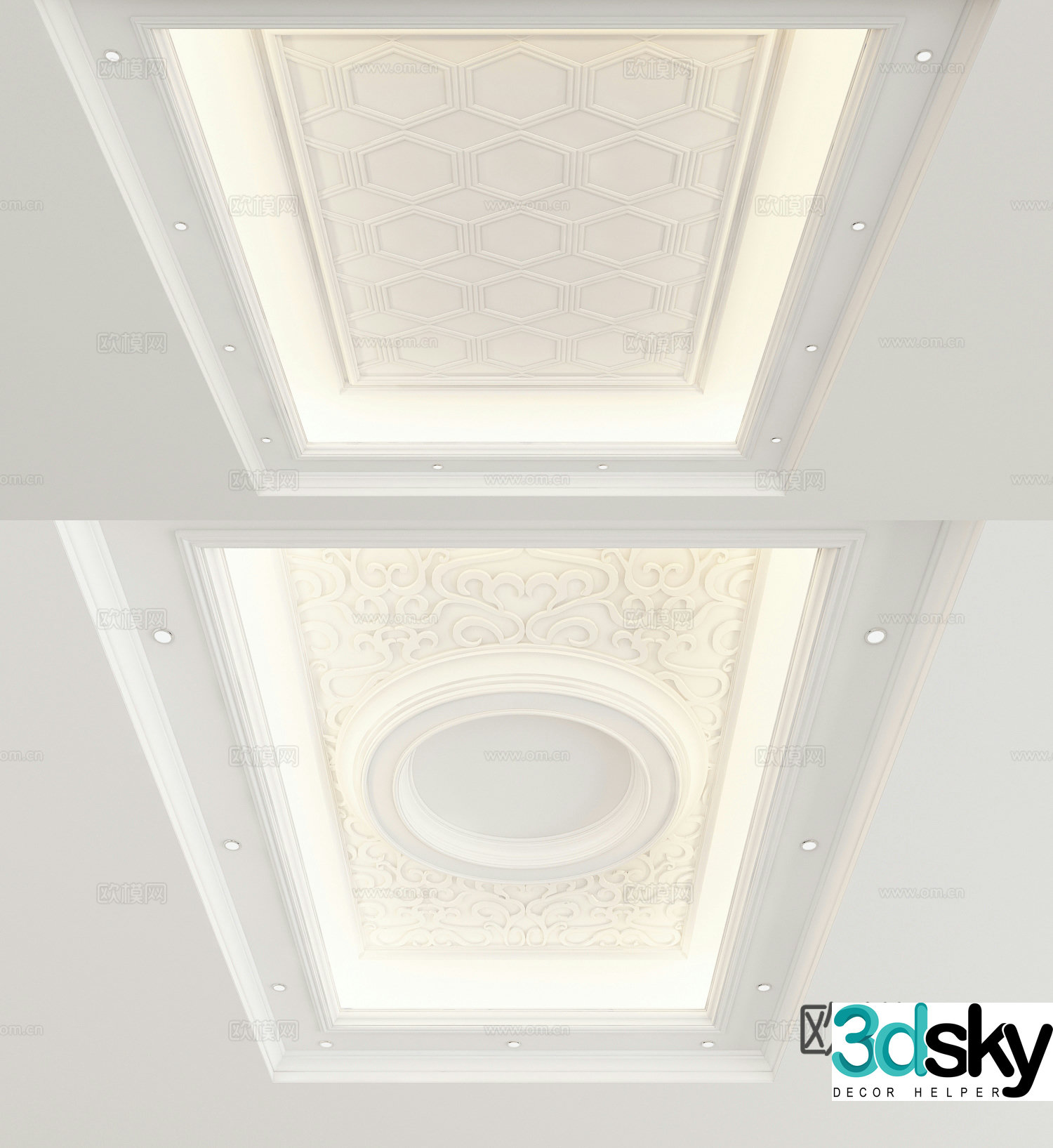 European style ceiling 3D model