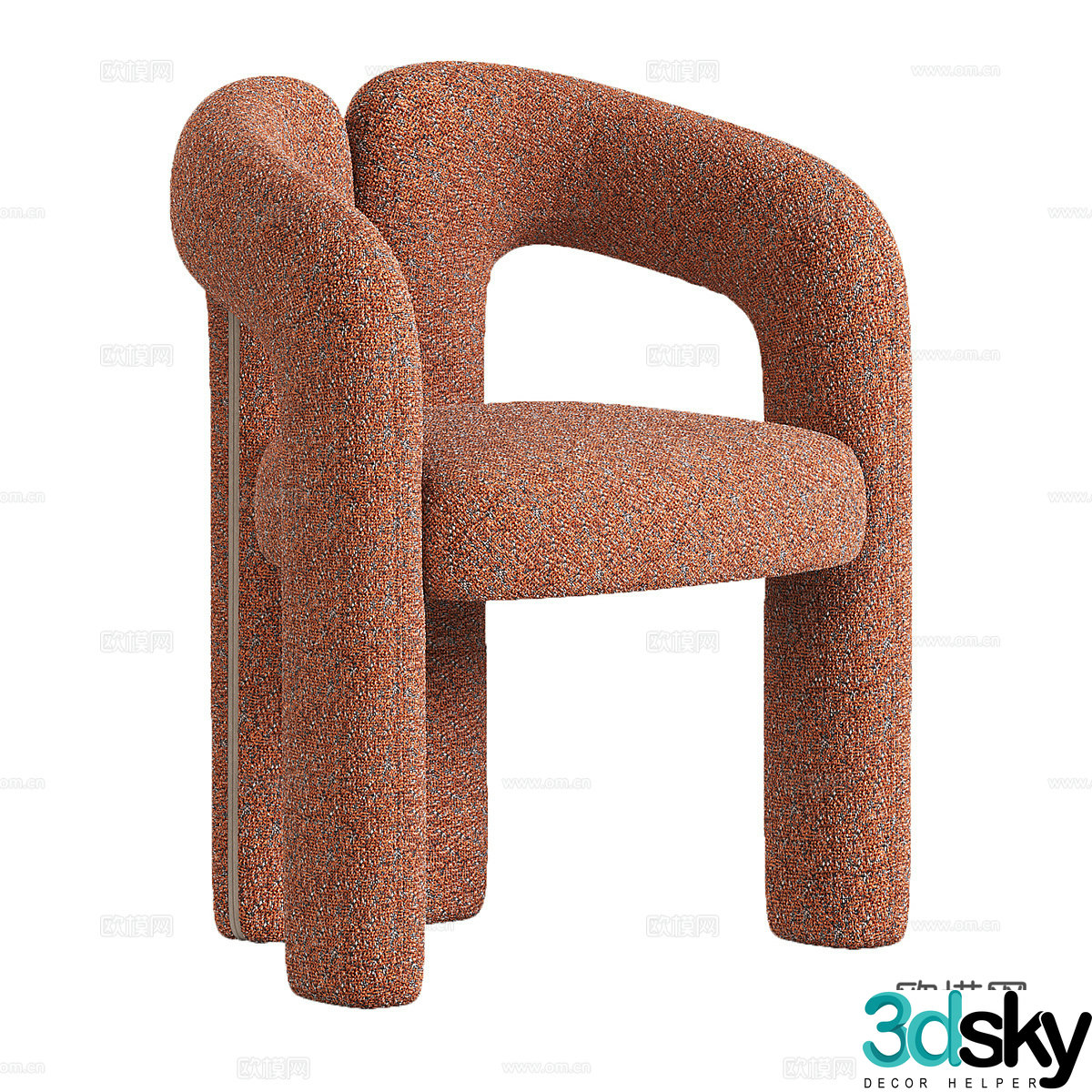 Nordic simple single sofa single sofa simple sofa living room sofa casual sofa 3d model