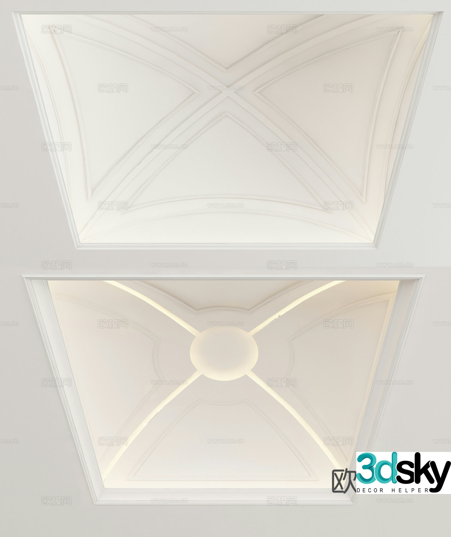 European style ceiling 3D model