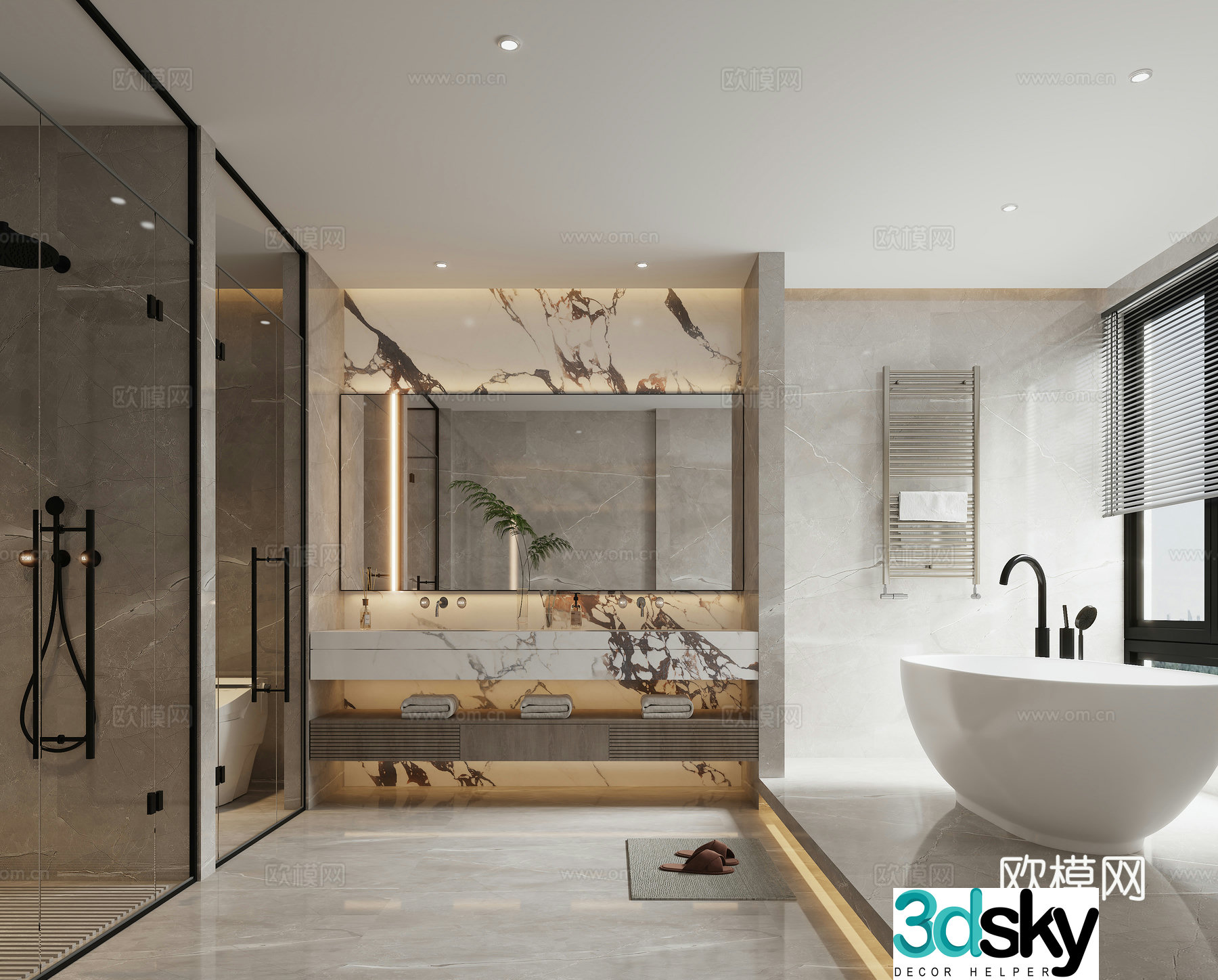 Modern bathroom 3d model