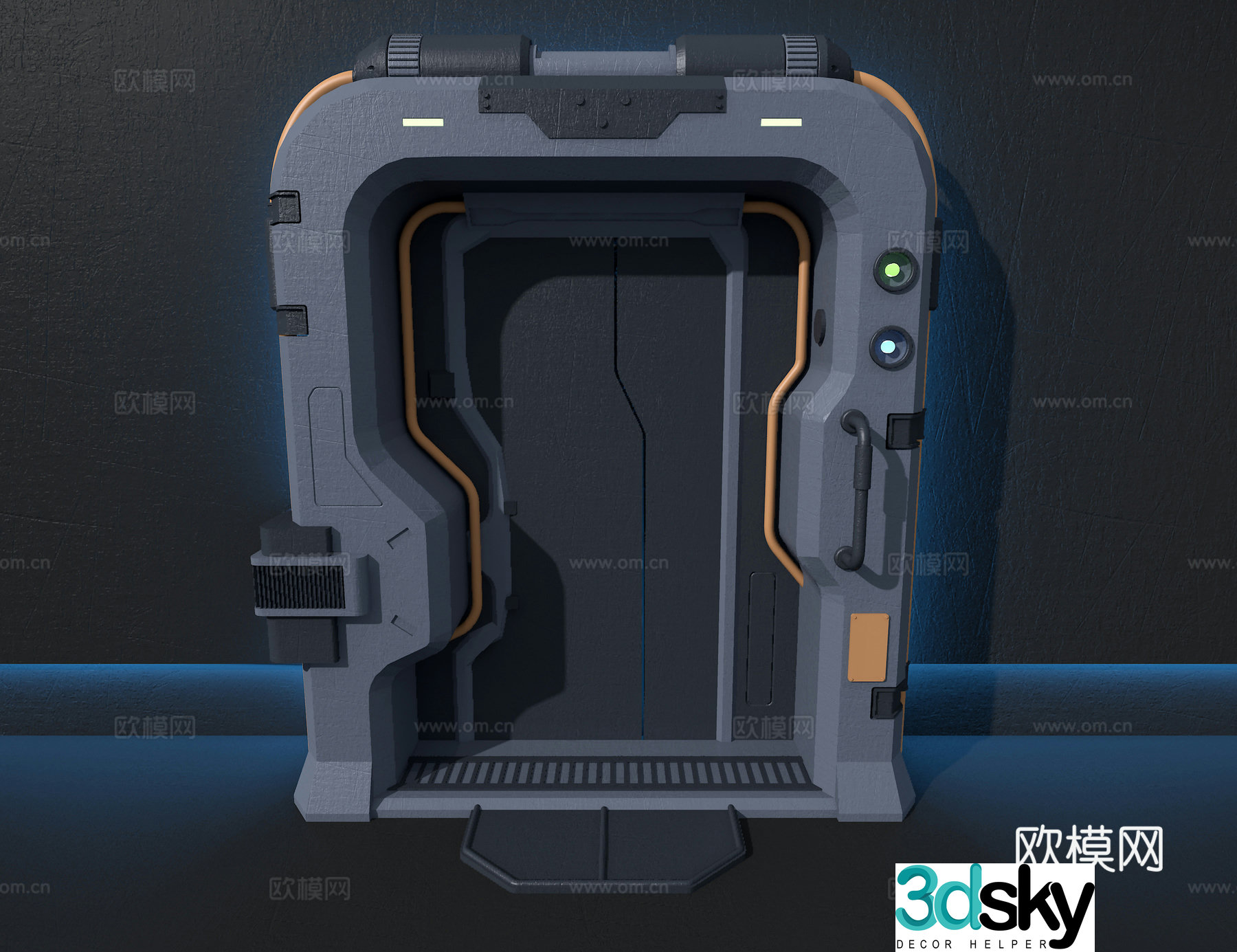 Science fiction gate 3d model