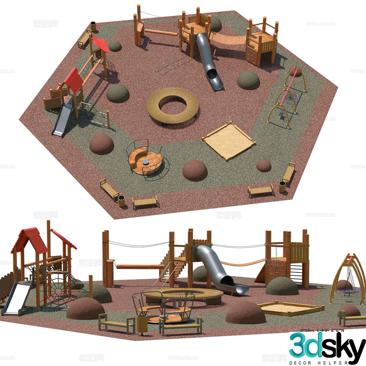 Indoor Landscape 3D Model
