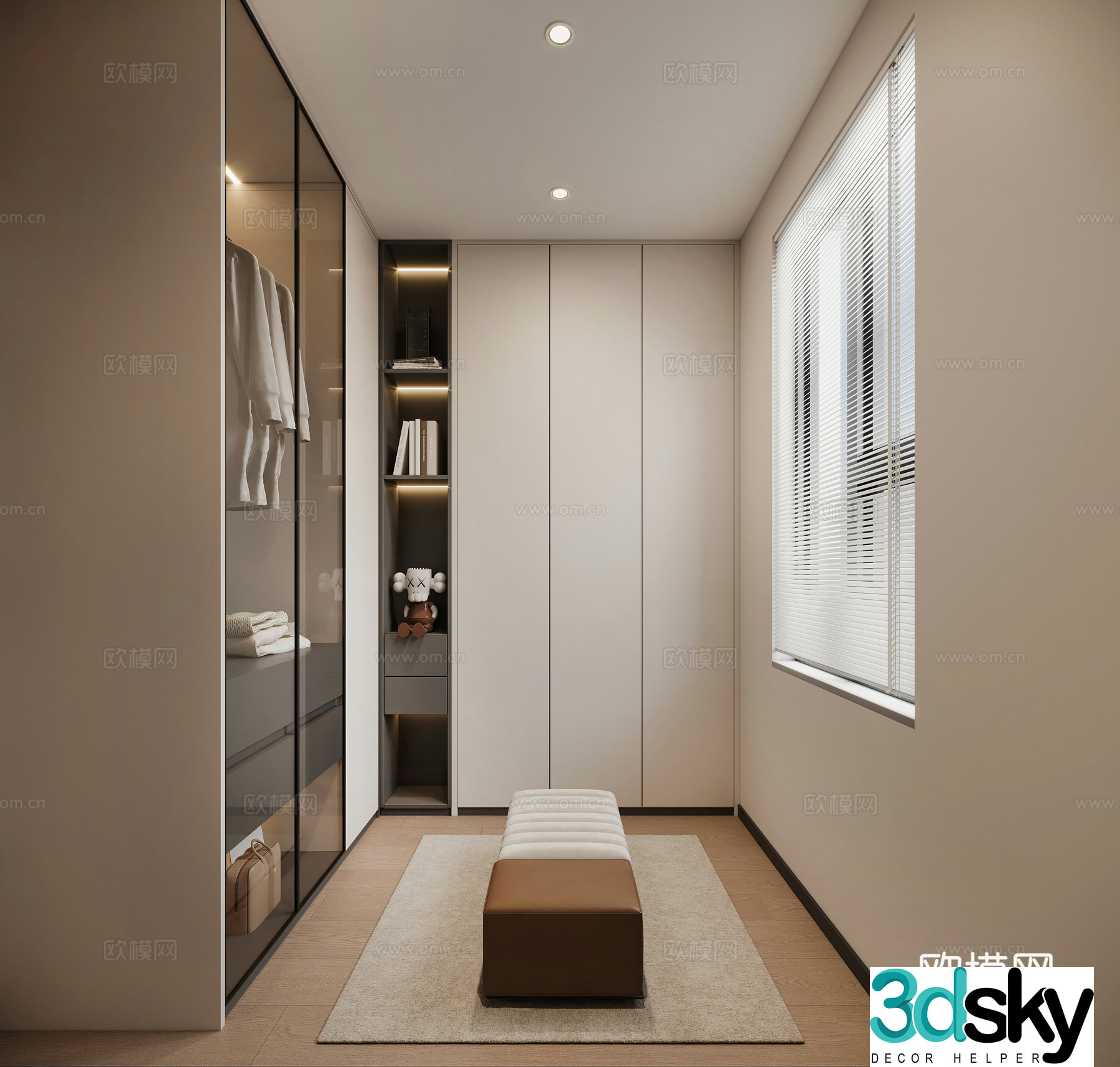 Modern cloakroom 3d model
