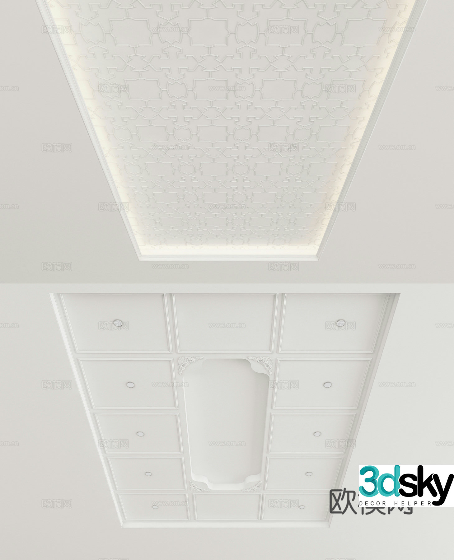 European style ceiling 3D model