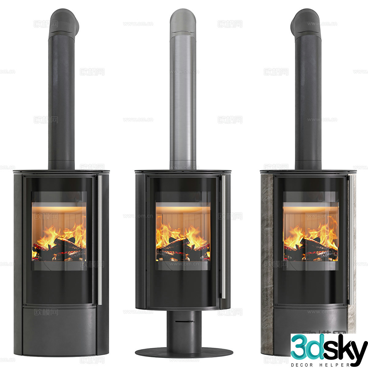 Fireplace ERIK Oven 3d Model