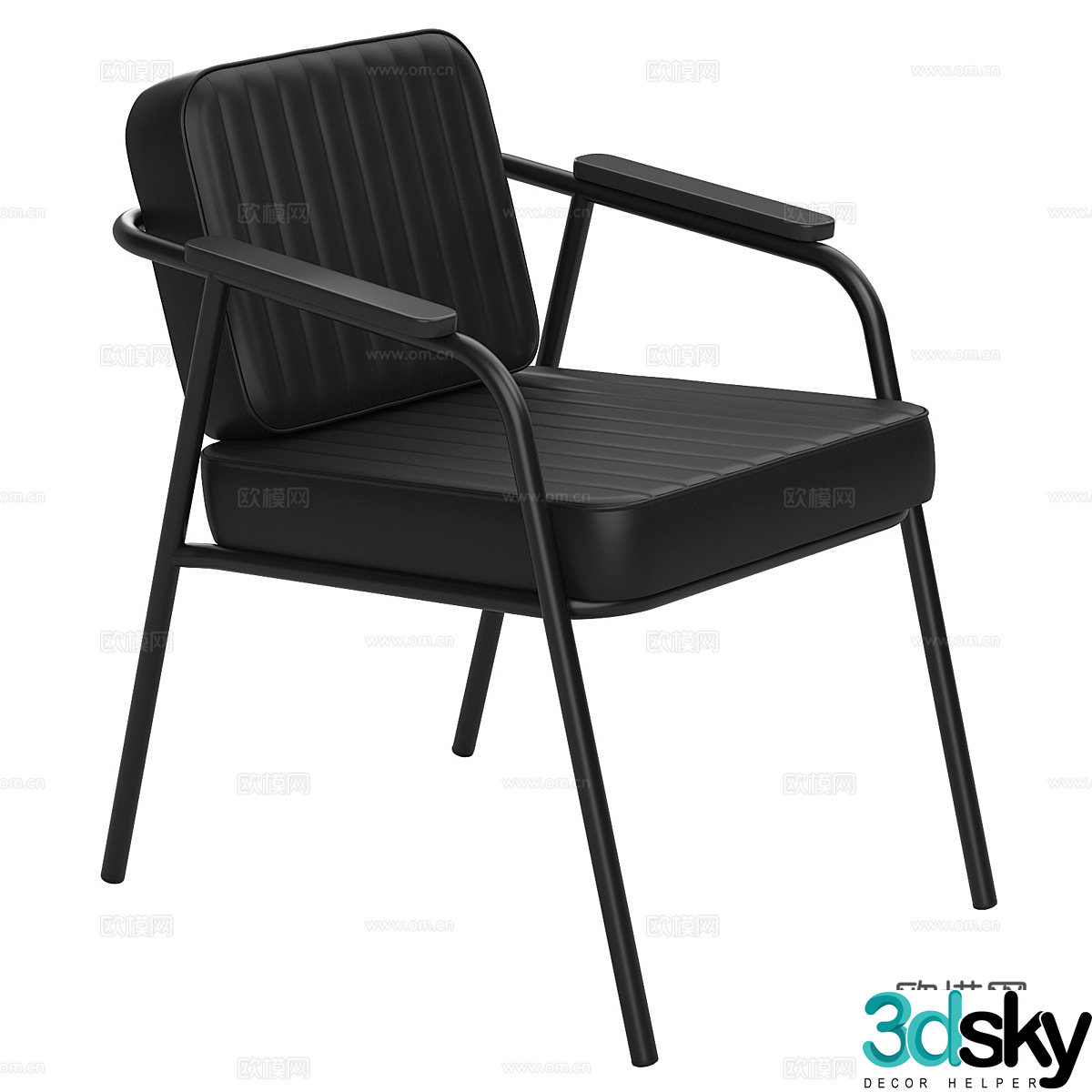 Modern minimalist chair Single chair Simple chair Leisure chair Stool 3d model