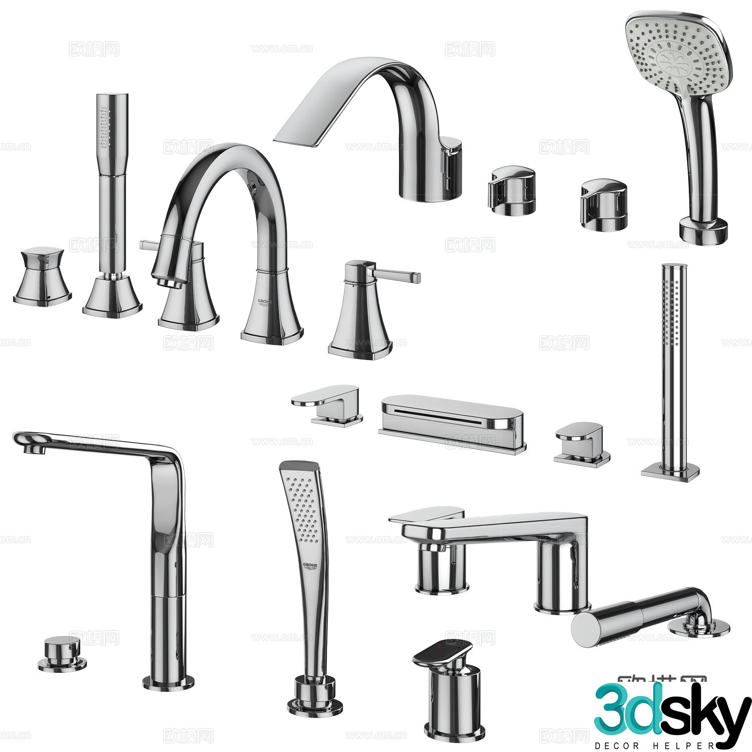 Bathtub faucet 3d model