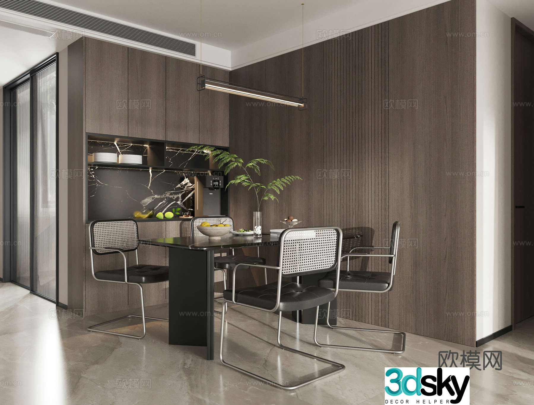 Modern restaurant 3d model
