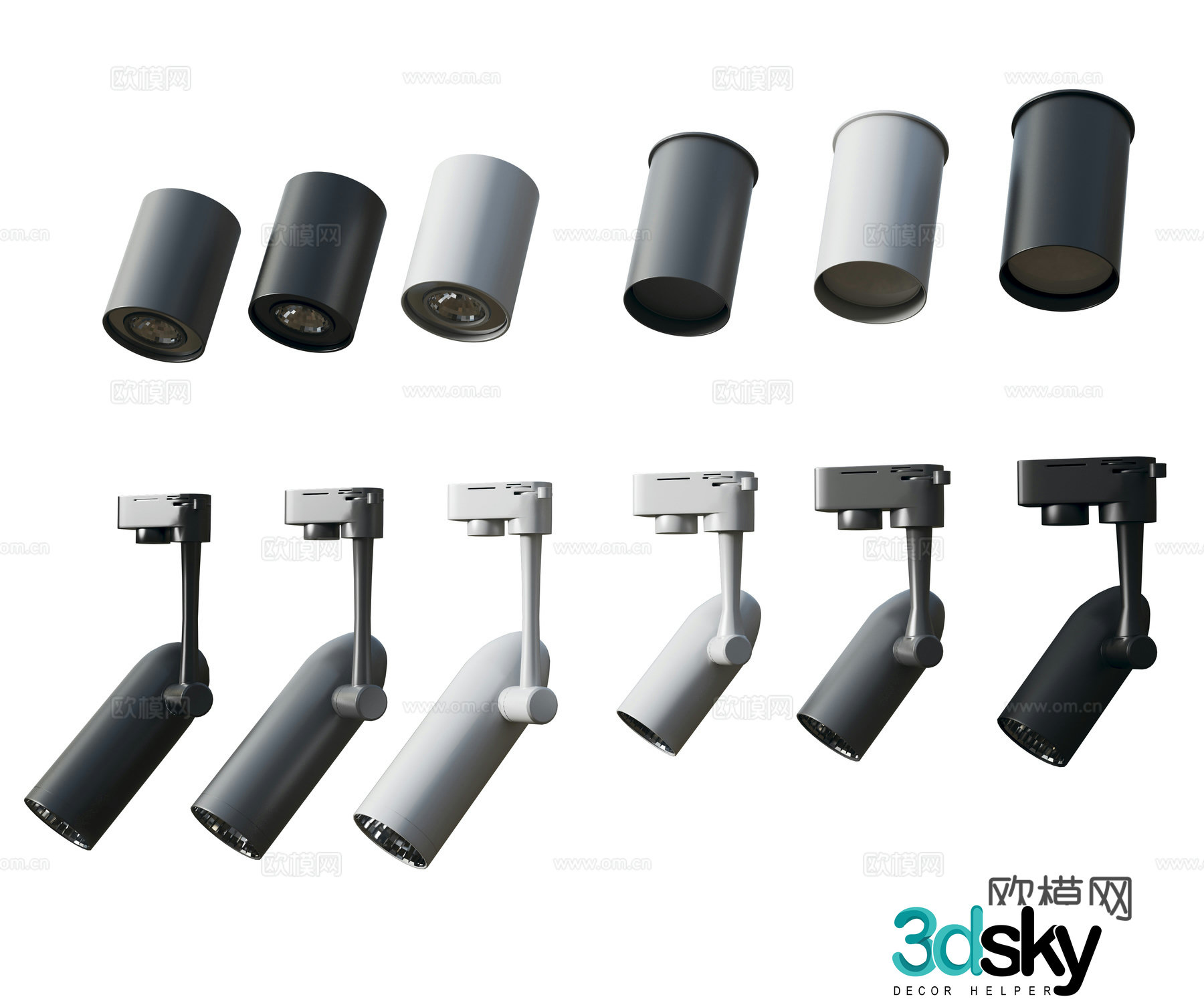 Modern downlight spotlight 3d model