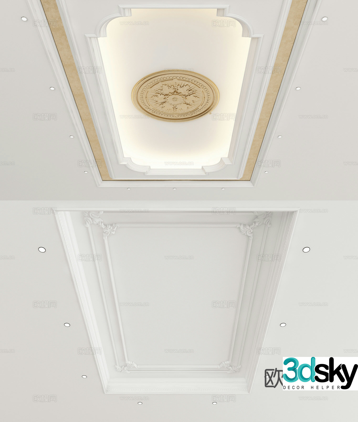European style ceiling 3D model