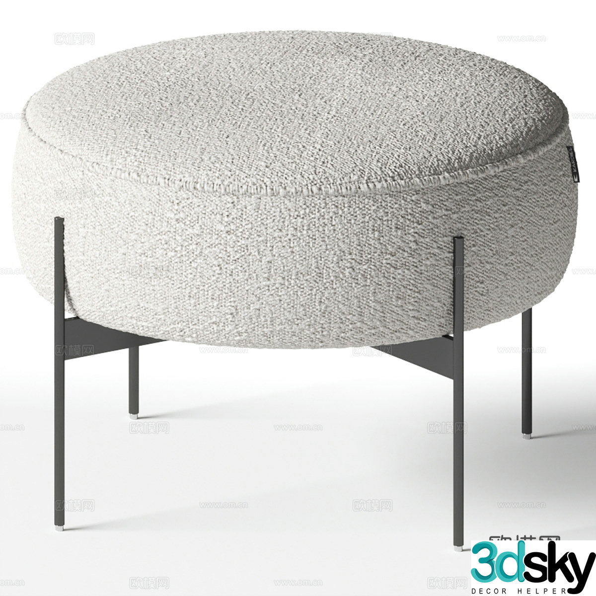 Modern Kardiel Footstool 3D Model