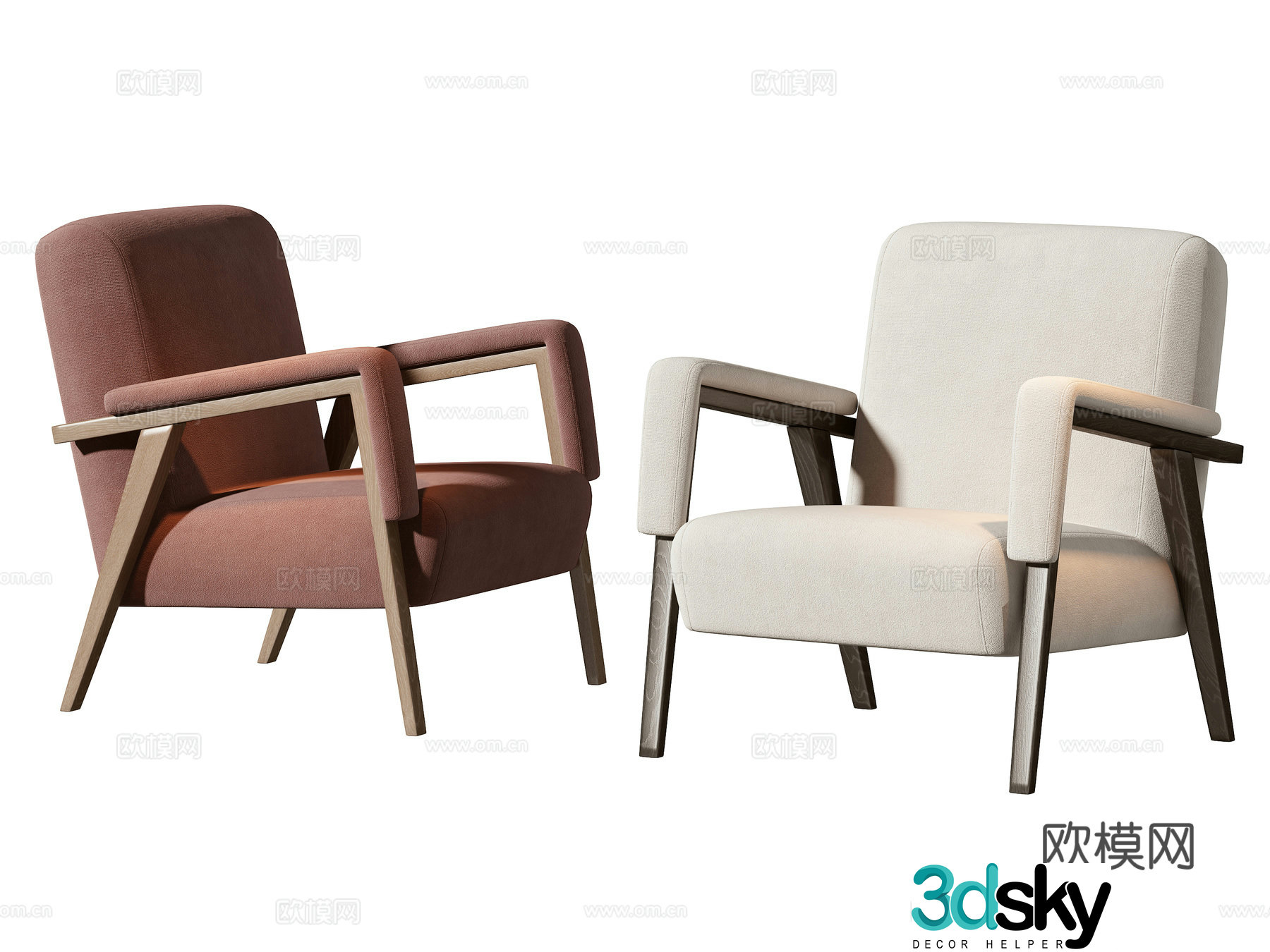 Modern leisure chair 3d model