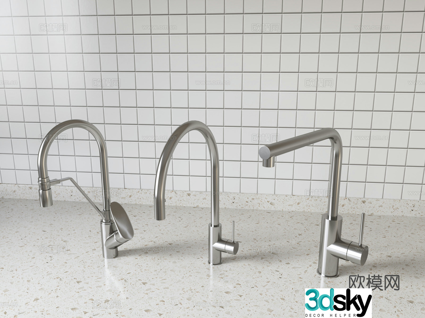 Faucet Faucet Stainless steel faucet Kitchen faucet Bathroom faucet Hardware 3D model