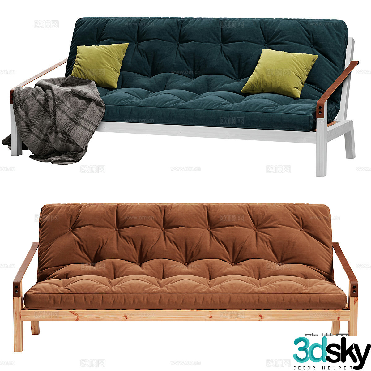 Middle-aged casual sofa 3d model