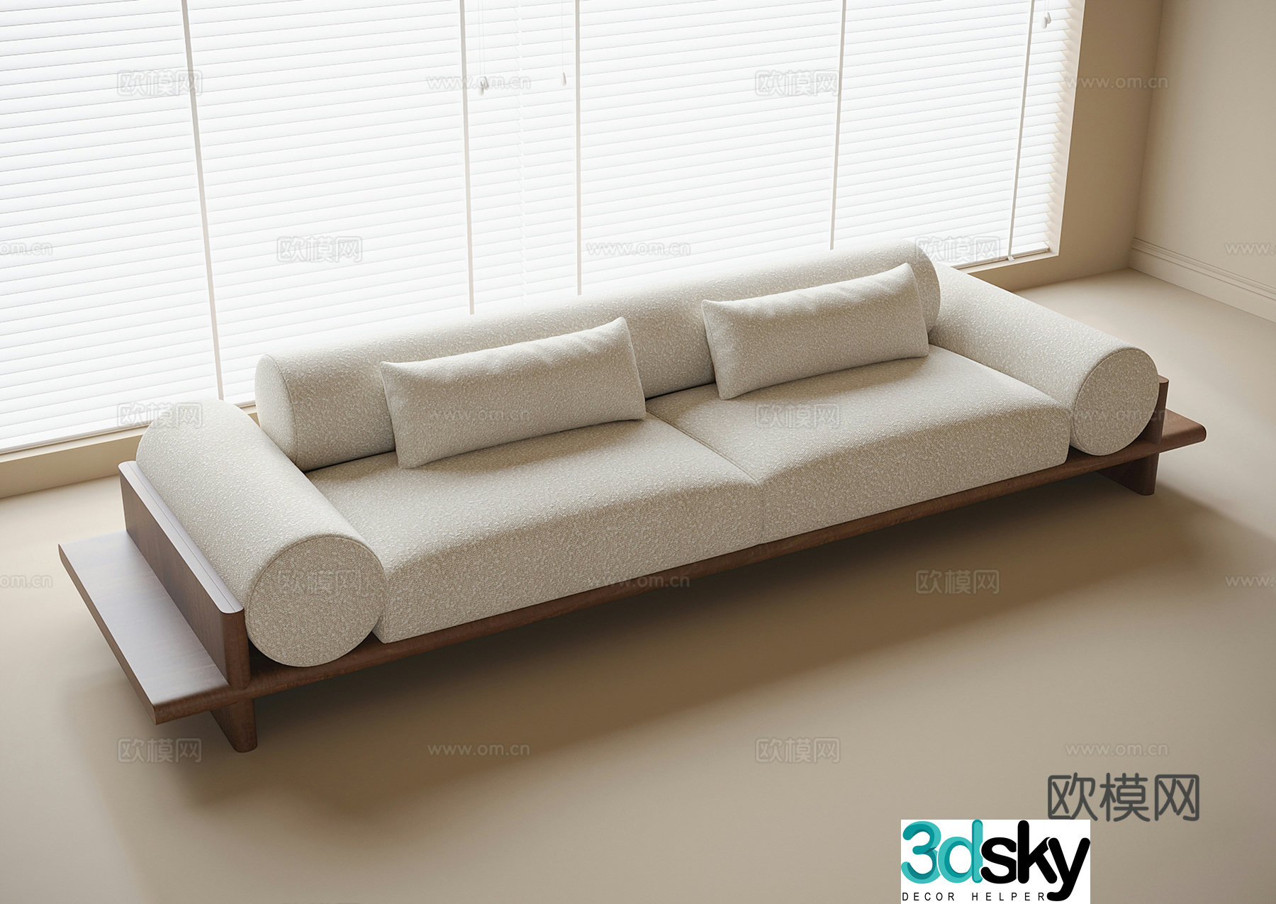 Log wind multiplayer sofa 3d model