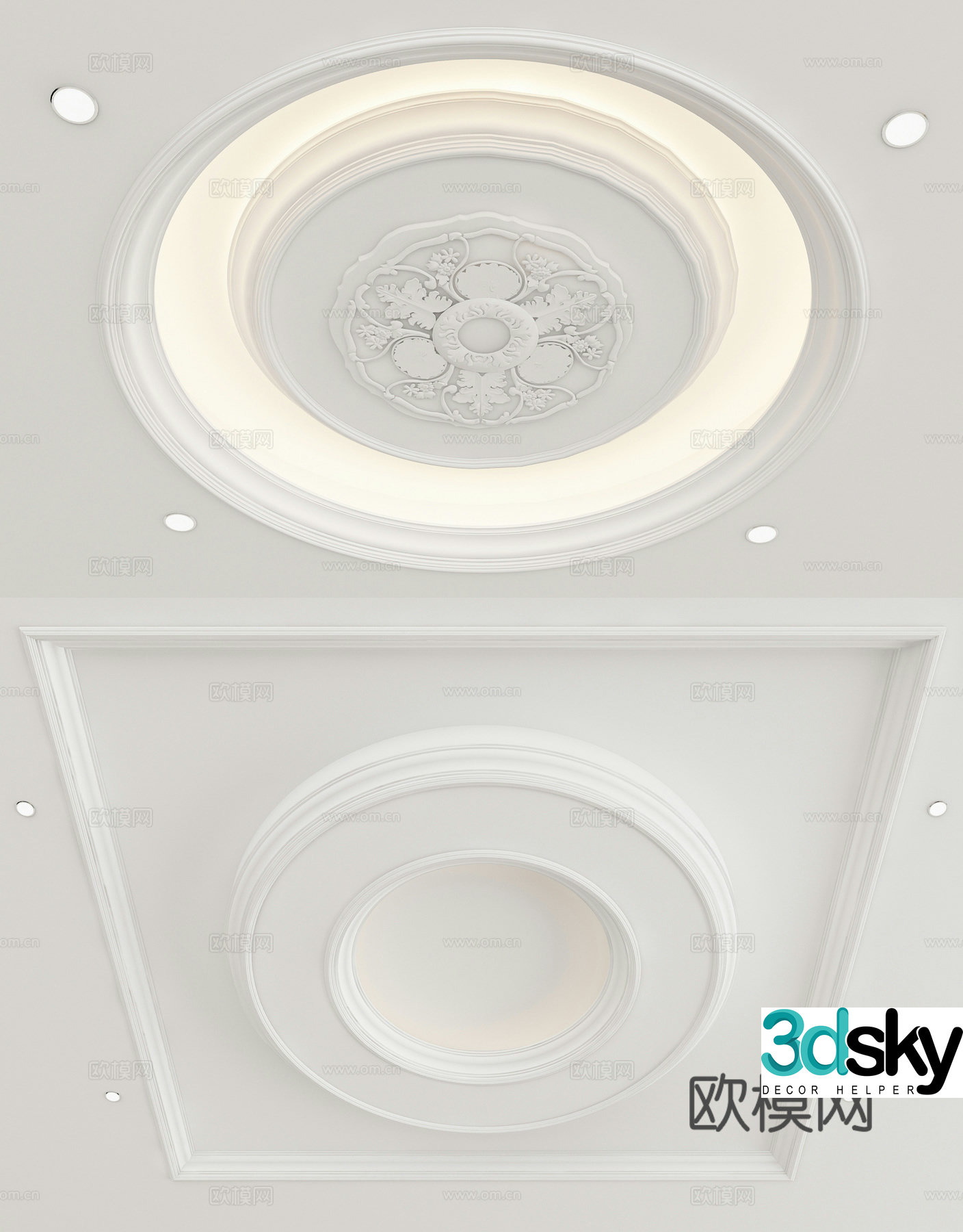 European style ceiling 3D model
