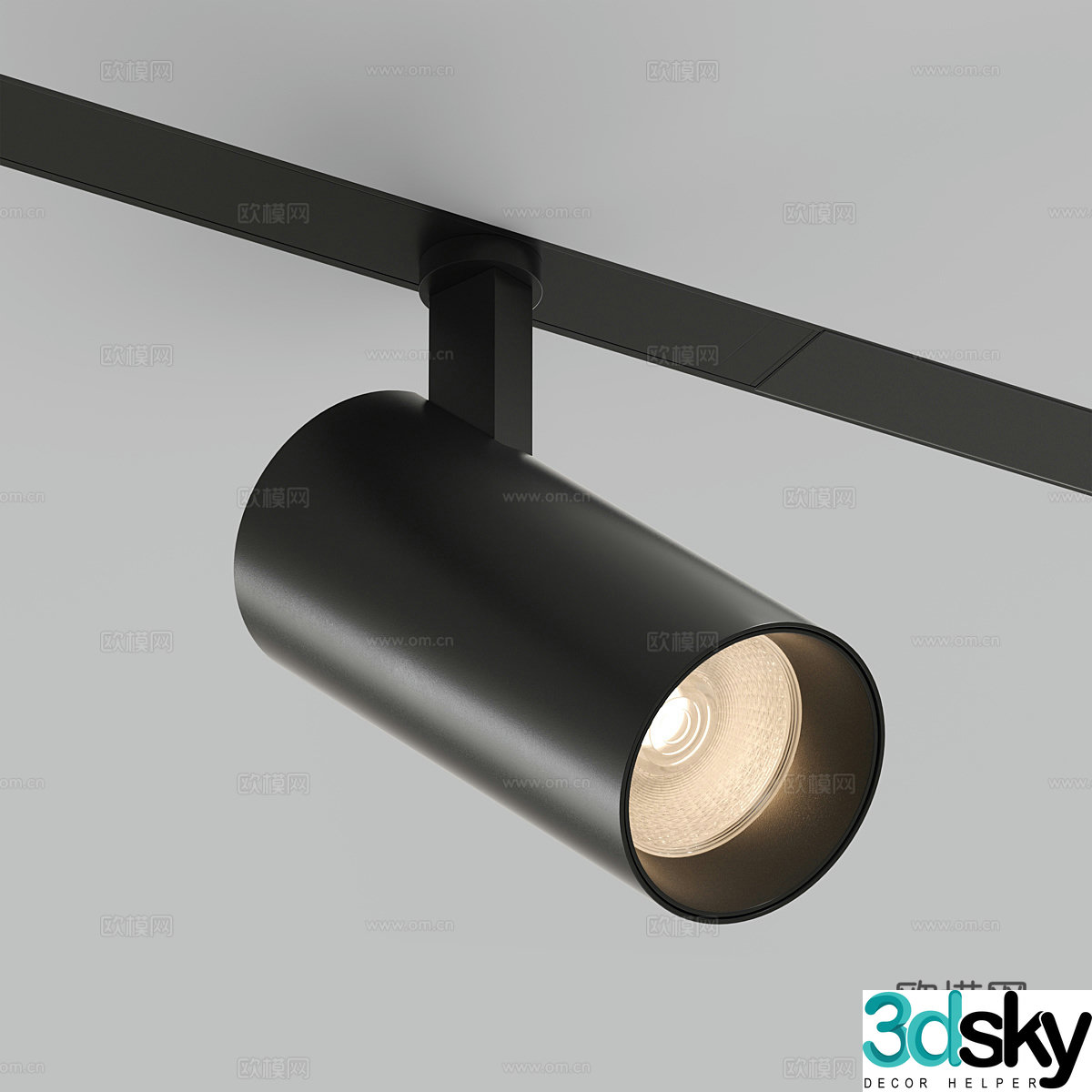 Modern simple downlight spotlight exhibition downlight exhibition spotlight black downlight 3d model