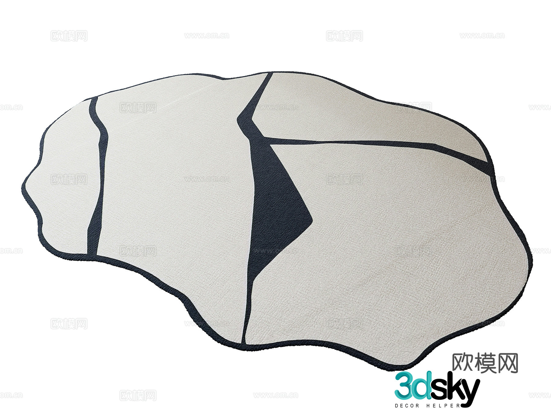 Modern carpet 3d model