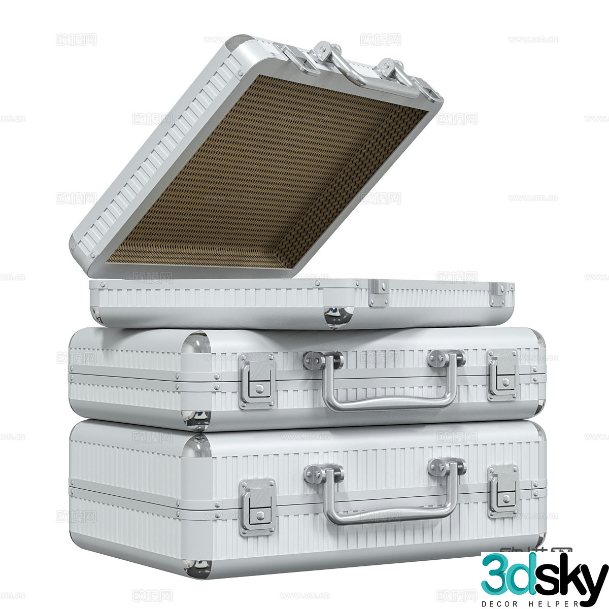 Metal suitcase 3d model