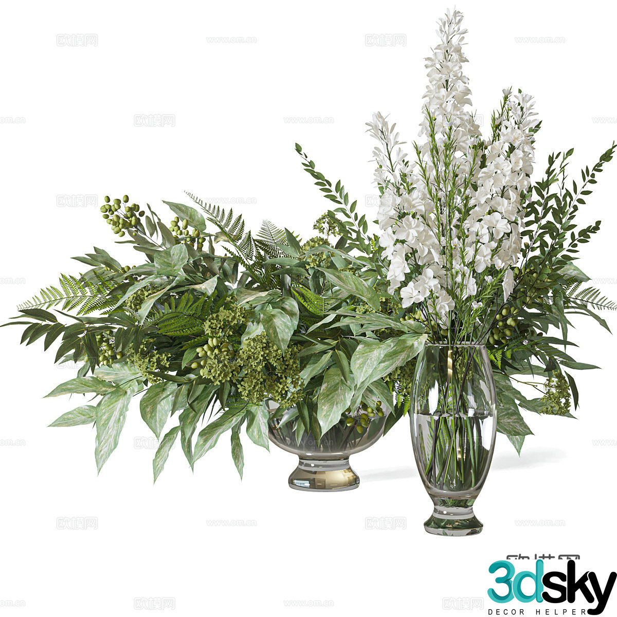 Vase flowers 3d model