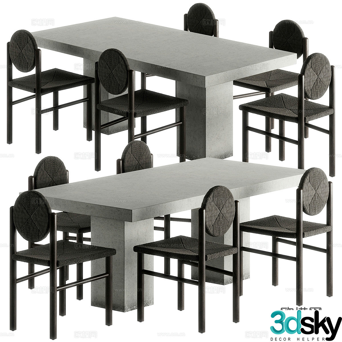 Wasabi Abbott dining chair 3d model