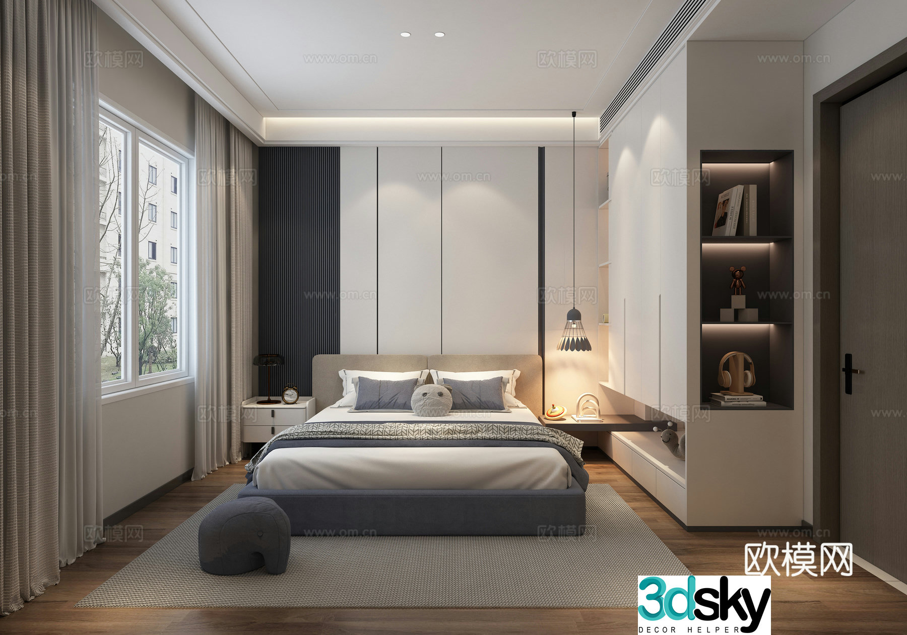 Modern bedroom children’s room 3d model