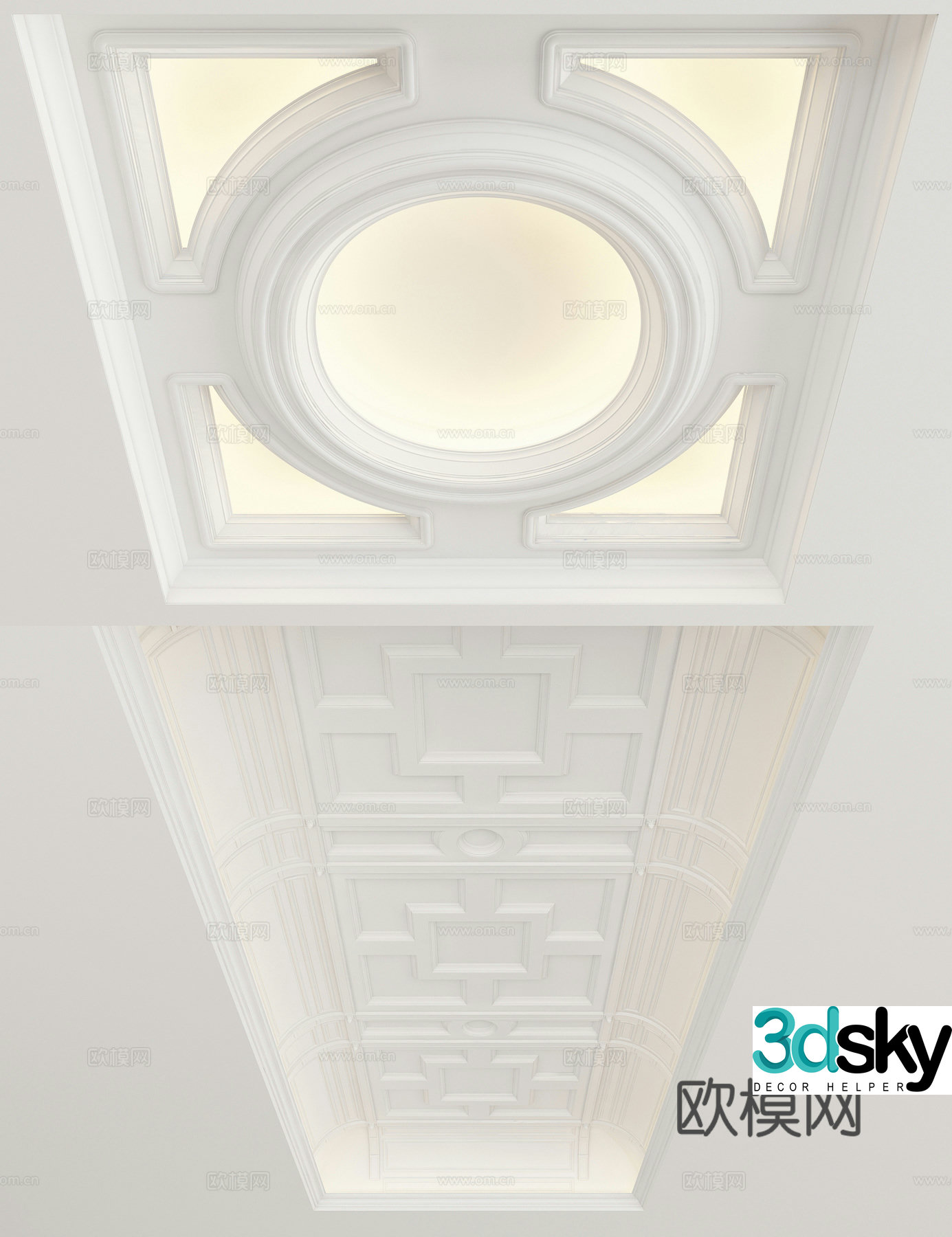 European style ceiling 3D model