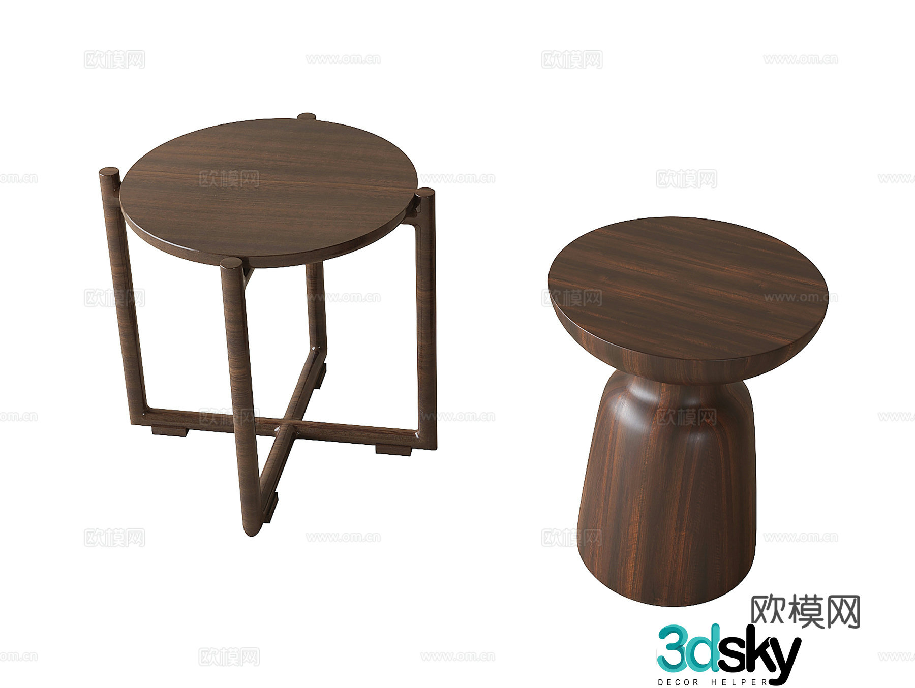 New Chinese style side angle 3D model