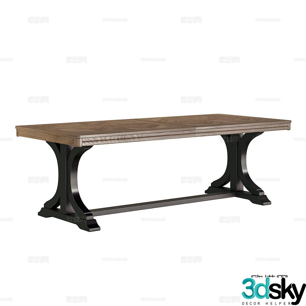 Nordic simple dining table dining table simple dining table living room dining table table 3d model
