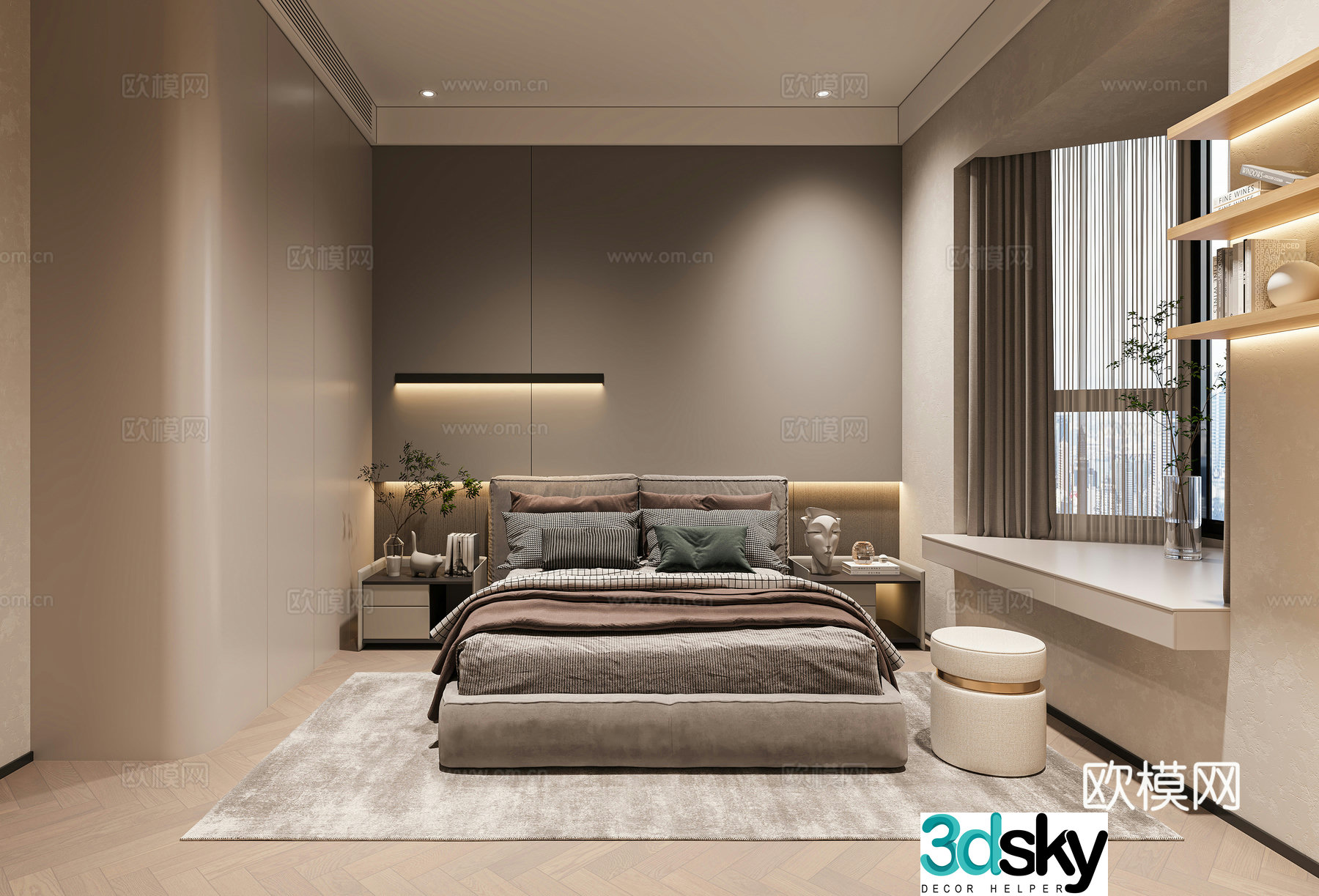 Modern bedroom 3d model