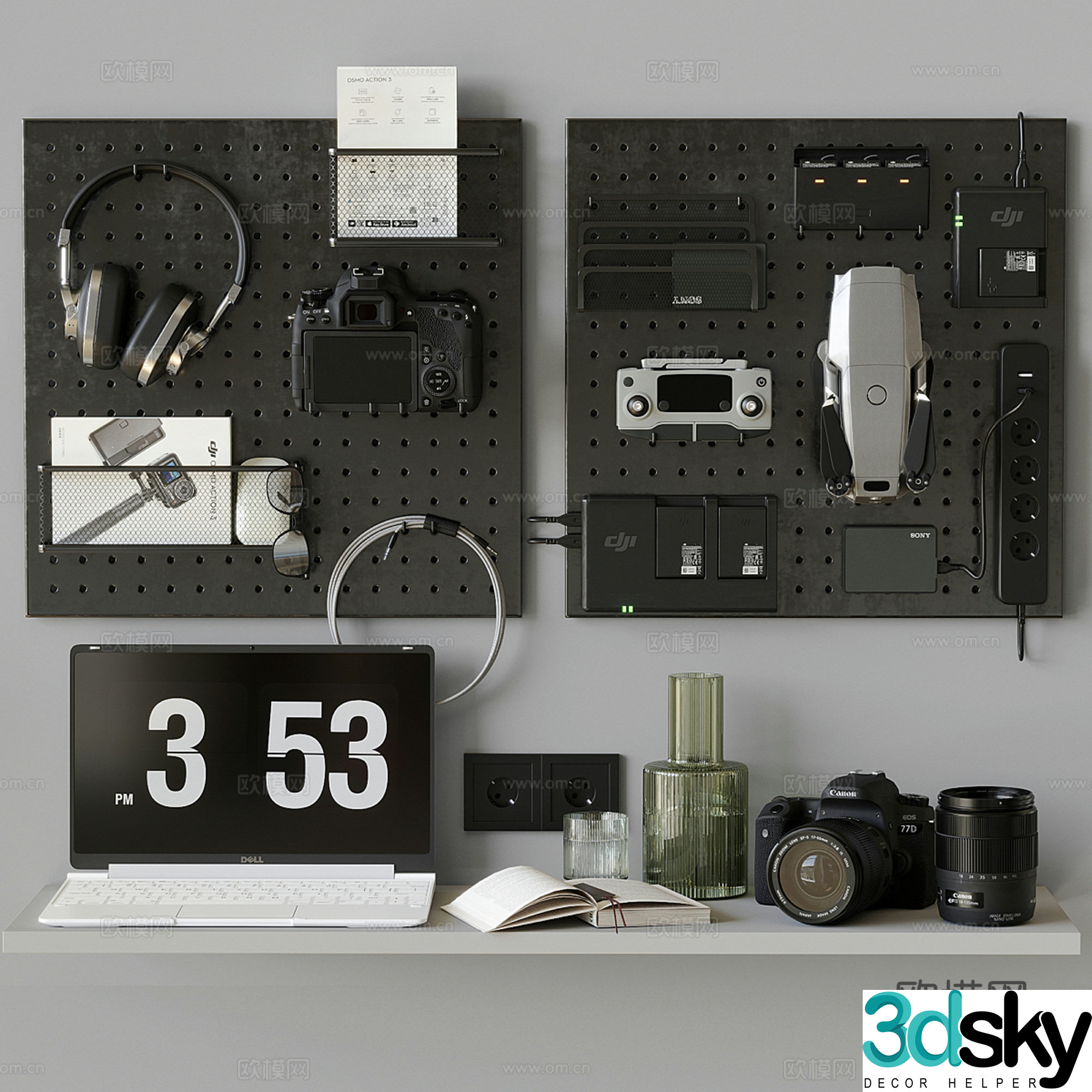 Modern wall decoration pendant 3D model